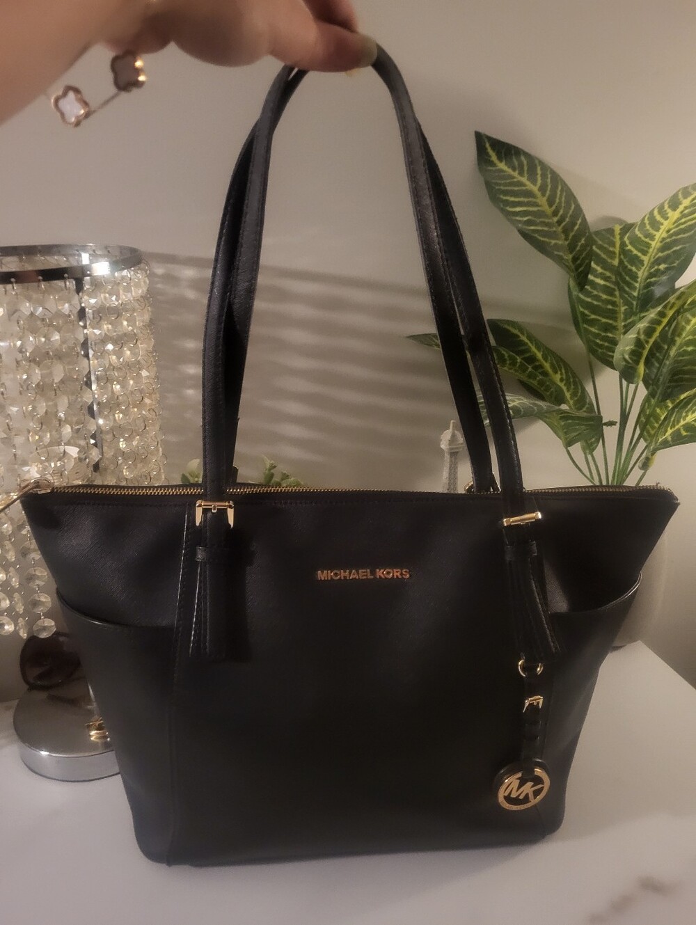 Michael Kors Black Saffiano Leather Tote Bag